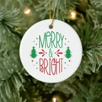 Merry & Bright Christmas Ornament