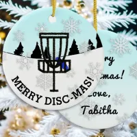 Merry Disk-Mas Funny Disk Golf Christmas Ceramic O Ceramic Ornament