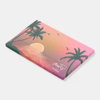 Tropical Isle Sunrise Pink ID581 Post-it Notes