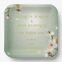 Blossoms of Love" Wedding Invitation Collection Paper Plates