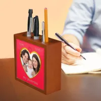 Cupid and Heart Frame Add Photo Desk Organizer