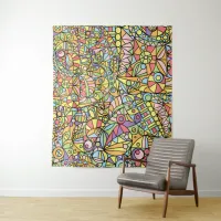 Geometric Colorful Stylish Chic Modern Patchwork Tapestry