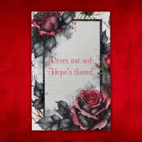 Roses are Red, Hope's Thread - Monogrammed | Jigsaw Puzzle