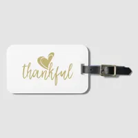 thankful heart thanksgiving luggage tag