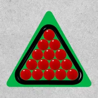 Snookers Balls in Triangle Fun Billiards Patch