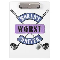 World's Worst Driver WWDc Clipboard