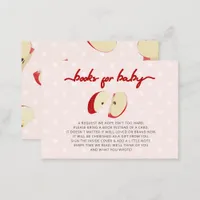 Apple of Our Eye Fall Baby Shower Book Request  Enclosure Card