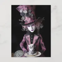 Hatters Tea Mixed Media Postcard