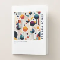 Bauhaus Geometric Abstract Pattern#5 ID1068 Pocket Folder