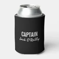 Black and White Personalized Captain Can Cooler