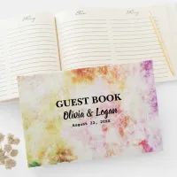 Abstract Spring Colors Wedding Guest Book
