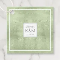 Sparkle Wedding Green ID515 Favor Tags