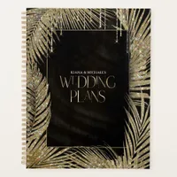 Jewel Palm Leaf Wedding Gold ID830 Planner