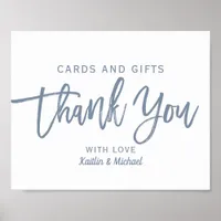 Wedding Cards & Gifts 8x10 Typography | Dusty Blue Poster