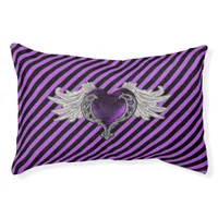 Goth Purple Heart Dog Bed