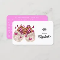 Pink Elegance African American Nail Salon Design Business Card