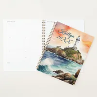 Watercolor Sketch Byron Bay Lighthouse Monogram | Planner