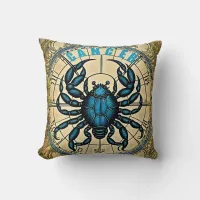 Cancer Astrology Sign Throw Pillow