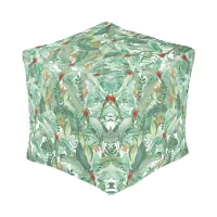 Tropical Forest Cube Pouf