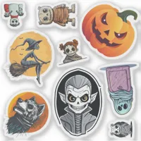 Set of 9 Spooky Halloween Sticker