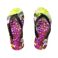 *~* Artsy Tuscany Grapes Vineyar Wine Creative Kid Kid's Flip Flops