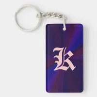 Circular Gradient Patchwork Blue to Purple Keychain