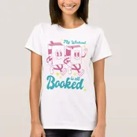 Vintage "My Weekend is all Booked" Funny Books T-Shirt