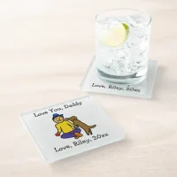 Add Your Child's Artwork to this  Glass Coaster