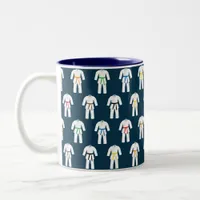 Cool Karate Gis Suits With Belts Two-Tone Coffee Mug