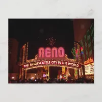 Reno The Biggest Little City in the World Sign Postcard