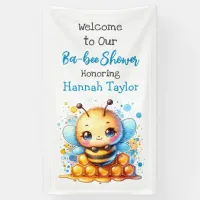 Honey bee themed Boy's Baby Shower Welcome Banner