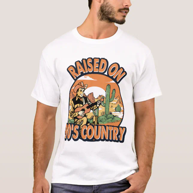 Vintage Raised On 90's Country Music Western T-Shirt