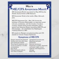 ME/CFS Awareness Month, Day and Week  Flyer