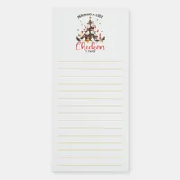 Funny Chicken Christmas List Magnetic Notepad