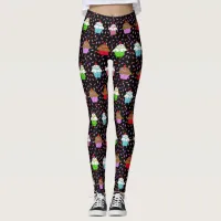 Whimsical Cupcakes and Candy Sprinkles Leggings