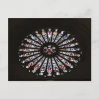 Stained-Glass Church Rose Window Postcard