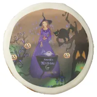 Calling All Witches Halloween Birthday  Sugar Cookie