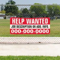 2.5' X 6' Help Wanted Banner