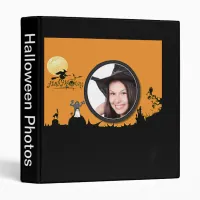 Halloween Night in Orange Glow Add Your Photo Binder