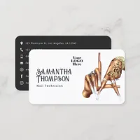 Stylish Los Angeles Nail Salon Branding Design Business Card