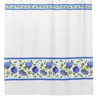 Blue Hydrangeas Shower Curtain