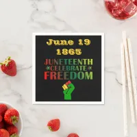 Juneteenth Celebrate Freedom Solidarity 1865 Paper Napkins