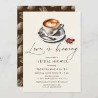 Simple Love is Brewing Coffee Bridal Shower Invitation