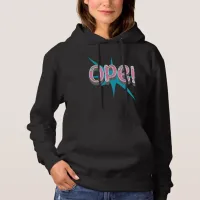 Ope, Funny Midwestern Slang | Retro Pink and Blue Hoodie