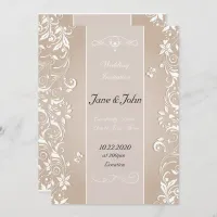 Elegant Floral Ornate Wedding Invitation