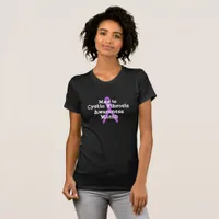 Cystic Fibrosis Purple Awareness Ribbon Shirt