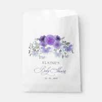 Rustic Floral Purple Lilac Butterflies Baby Shower Favor Bag