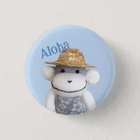 Aloha Sock Monkey(Boy) Button