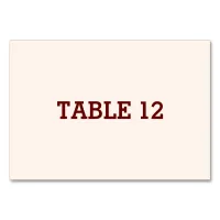 Personalized Bride & Groom Horizontal Table Card