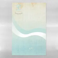 Beach House Palm Trees Aqua ID623 Magnetic Dry Erase Sheet